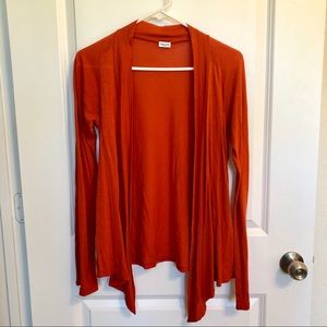 Splendid Orange Lightweight Drapey Cardigan